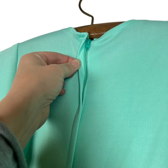 Vintage 1960’s mint green handmade polyester maxi dress XS - Picture 6 of 11